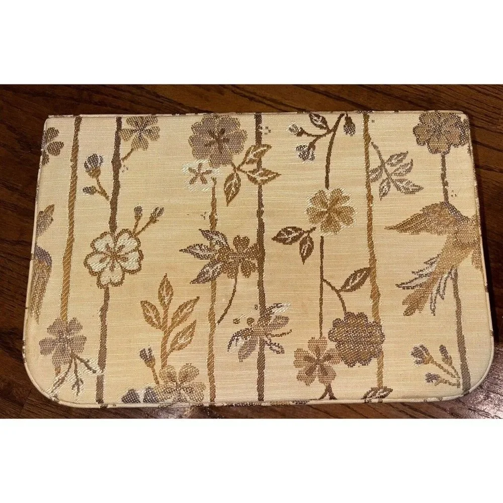 Neiman Marcus Vintage Fabric Jewelry Box Made In Italy